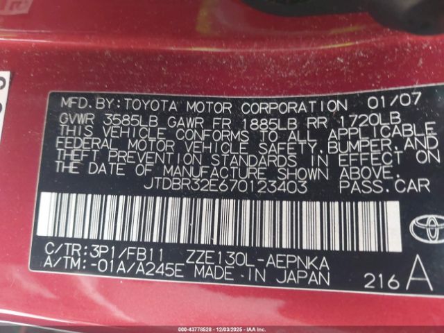 Toyota Corolla Le Image 7