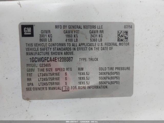 Chevrolet Express Work Van Image 16